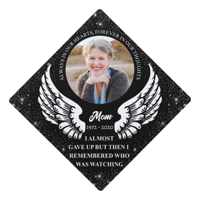 I Almost Gave Up But Then I Remembered Who Was Wat Graduation Cap Topper (Front)