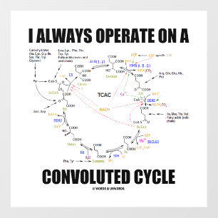 I Always Operate On A Convoluted Cycle Krebs Cycle Floor Decals
