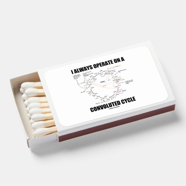 I Always Operate On A Convoluted Cycle Krebs Cycle Matchboxes (Front Open)
