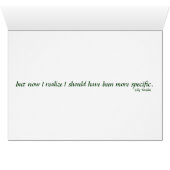 I Always Wanted to Be Somebody Card (Inside Horizontal (Bottom))