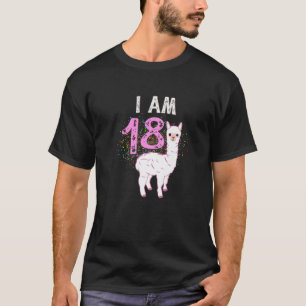 I Am 18 Alpaca Gift For Kids 18Th Birthday T-Shirt