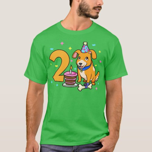 I am 2 with dog kids birthday 2 years old T_Shirt