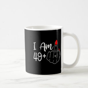 I Am 49 Plus 1 Middle Finger Funny 50th Birthday W Coffee Mug