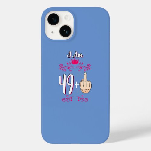 I Am 49 Plus Middle Finger 50th Birthday 50 Years Case_Mate iPhone 14 Case