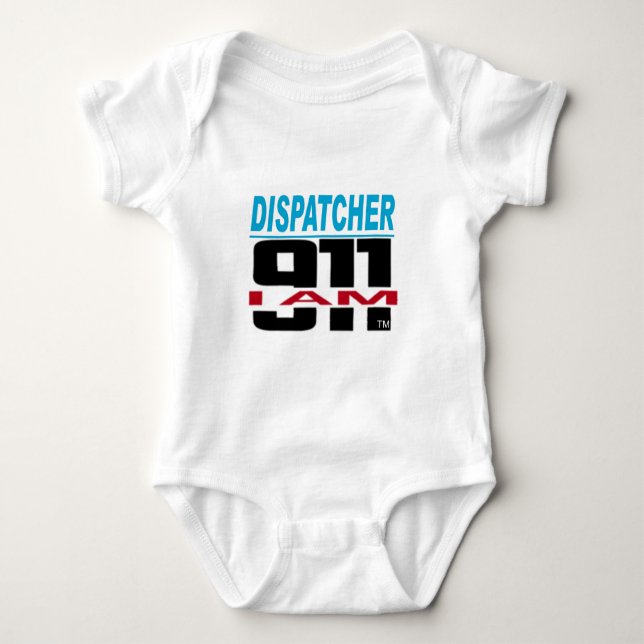 I Am 911 logo stuff for Fire, EMS, Dispatch! Baby Bodysuit (Front)