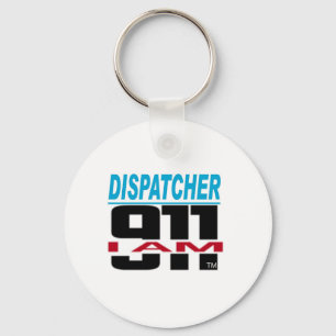 I Am 911 logo stuff for Fire, EMS, Dispatch! Keychain