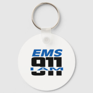 I Am 911 logo stuff for Fire, EMS, Dispatch! Keychain