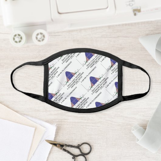 I Am 99.7% Confident Fall Within 3 Standard Dev Face Mask (Insitu)