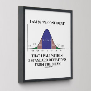 I Am 99.7% Confident Fall Within 3 Standard Dev Peel And Stick Photo Tile