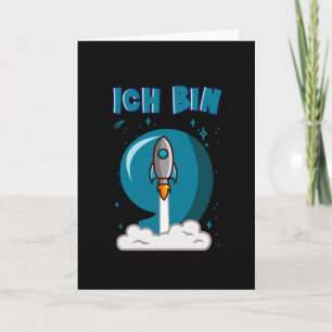 I AM 9 YEAR OLD 9th Birthday Boy Space Birthday Card