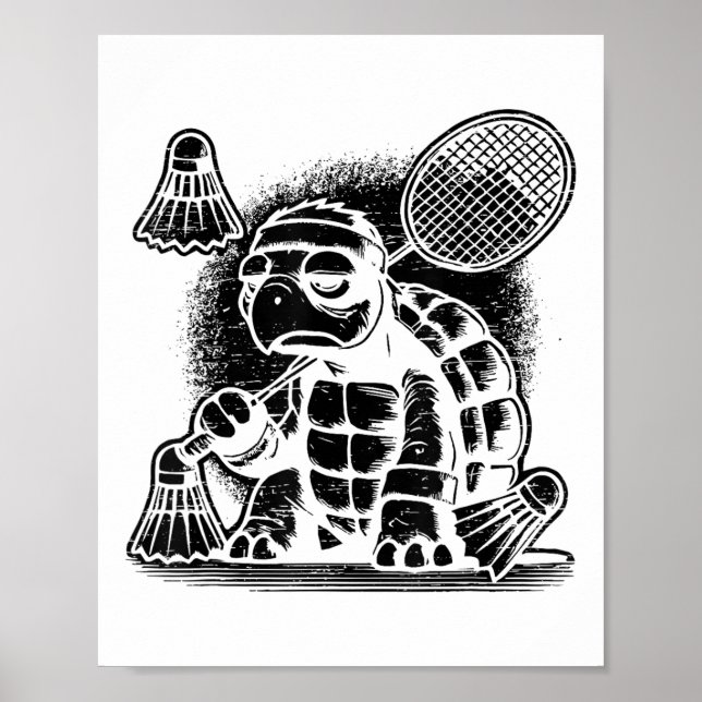 I Am A Badminton Player Racket Shuttle  Poster (Front)