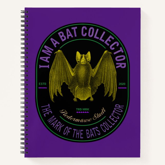 I am a bat collector notebook (Front)