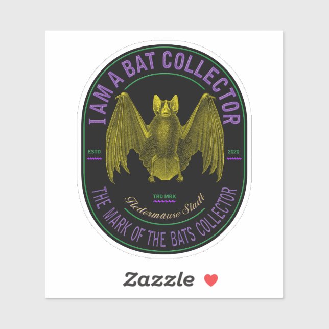 I am a bat collector sticker (Sheet)