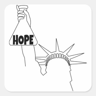 I am a Beaker of Hope Square Sticker