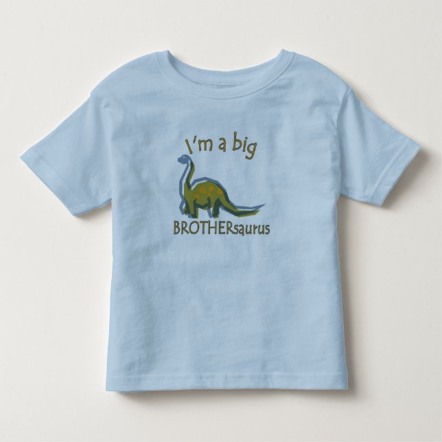 I am a big brothersaurus solo toddler t-shirt (Front)