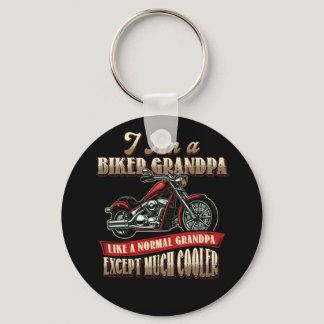 I Am A Biker Grandpa Like A Normal Grandpa Keychain
