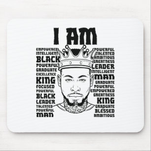 I Am A Black King Christian Men Father Dad Son Mouse Pad