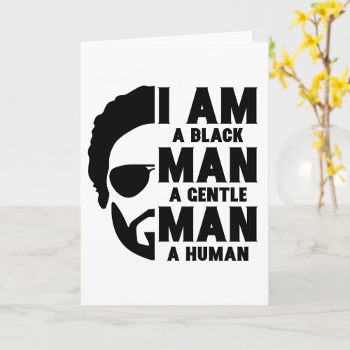 I Am A Black Man Afro Beard Fathers Day Card