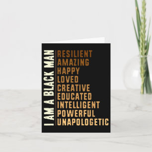 I Am A Black Man - Black History Month Men Snazzy  Card
