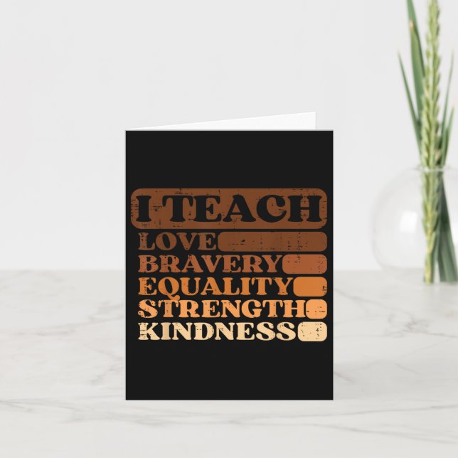 I Am A Black Man Inspirational Mens Black History  Card (Front)