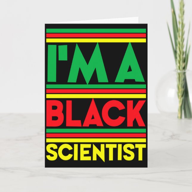 I Am A Black Scientist Black History T Shirt  Card (Front)