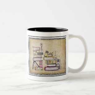 i am a bookworm Two-Tone coffee mug