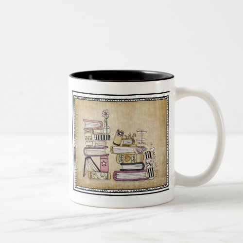 i am a bookworm Two_Tone coffee mug