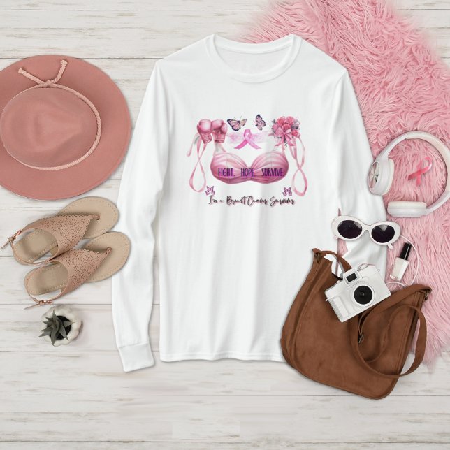 I am a Breast Cancer Survivor Pink Ribbon T-Shirt (Creator Uploaded)