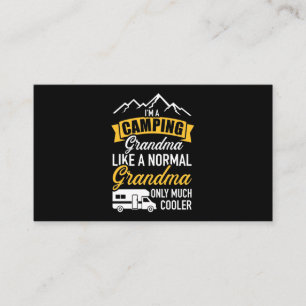 I Am A Camping Grandma Business Card