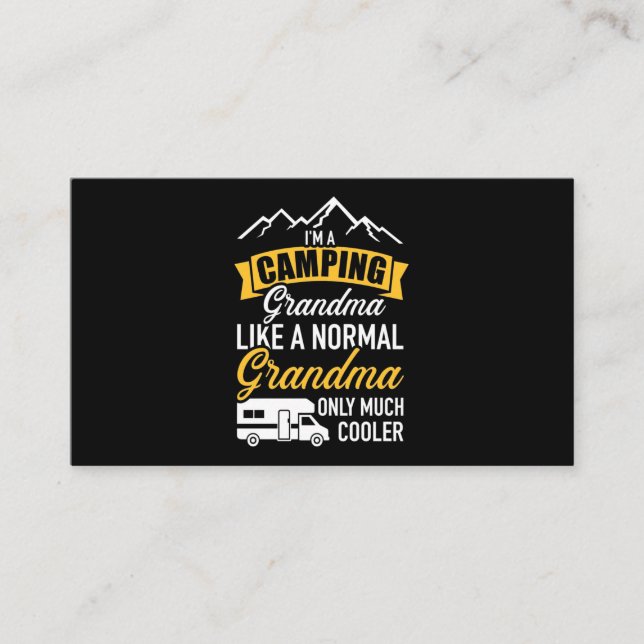 I Am A Camping Grandma Business Card (Front)