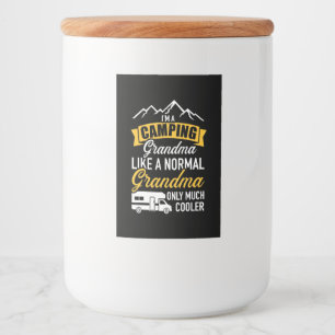 I Am A Camping Grandma Food Label