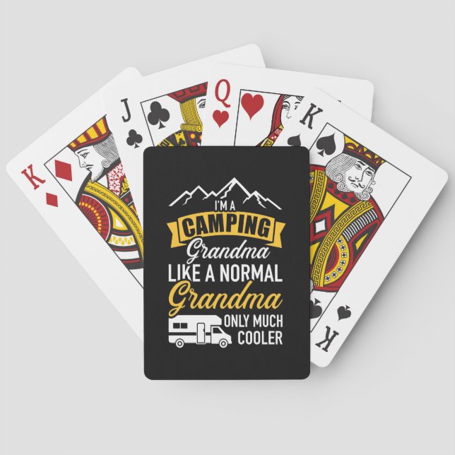 I Am A Camping Grandma Poker Cards (Back)