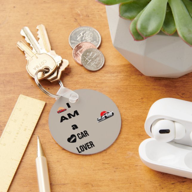 I Am a Car Lover Keychain (Desk)