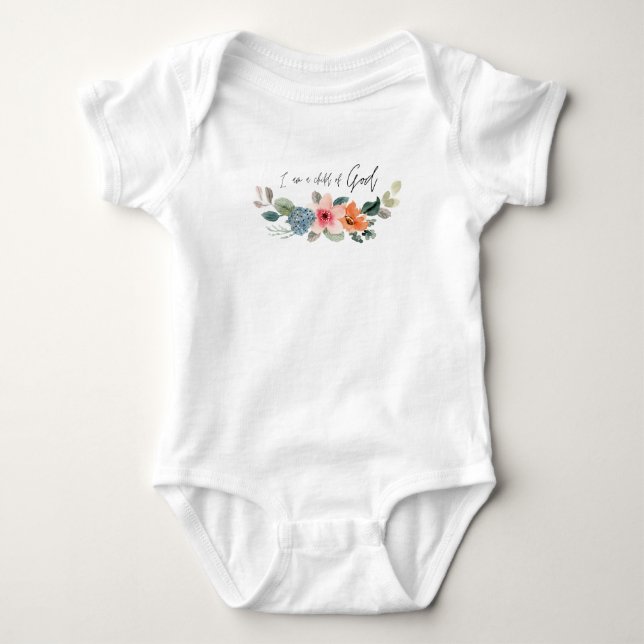 I am a child of God baby outfit Baby Bodysuit (Front)
