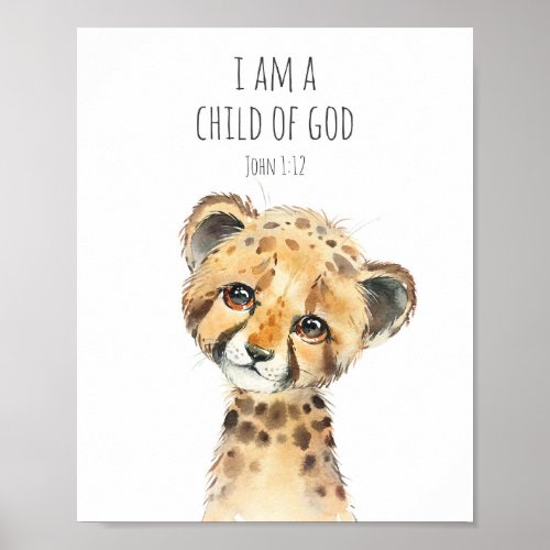 I am a child of God Bible Verse Poster for Kids