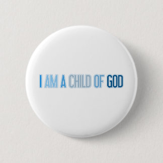 I AM A CHILD OF GOD BLUE BUTTON