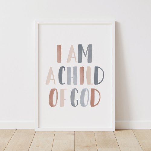 I am a Child of God Boho Kids Room Decor