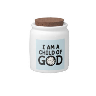 I AM A CHILD OF GOD Christian Baby Shower Gift Candy Jar
