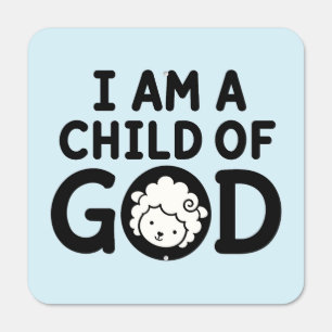 I AM A CHILD OF GOD Christian Baby Shower Gift Metal Sign