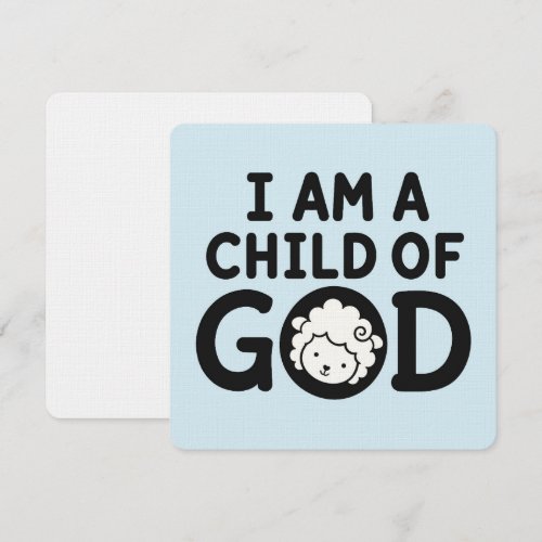 I AM A CHILD OF GOD | Christian Baby Shower Gift Thank You Card