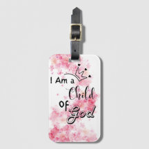 I Am a Child of God | Christian Bible Verse luggag
