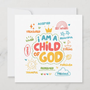 I am a Child of God Christian Retro Jesus Faith De