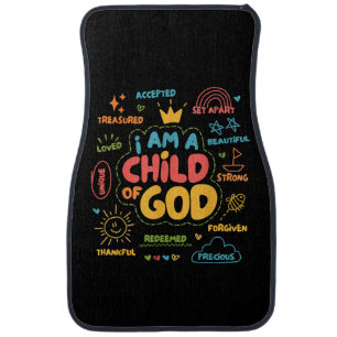 I am a Child of God Christian Retro Jesus Faith De Car Floor Mat