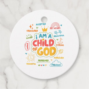 I am a Child of God Christian Retro Jesus Faith De Favor Tags