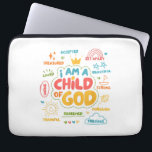 I am a Child of God Christian Retro Jesus Faith De Laptop Sleeve<br><div class="desc">I am a Child of God Christian Retro Jesus Faith Design Gifts</div>
