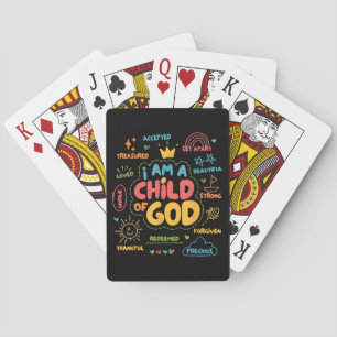 I am a Child of God Christian Retro Jesus Faith De Poker Cards