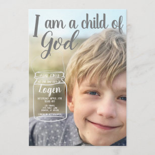 I am a child of god Custom Baptism Invitation
