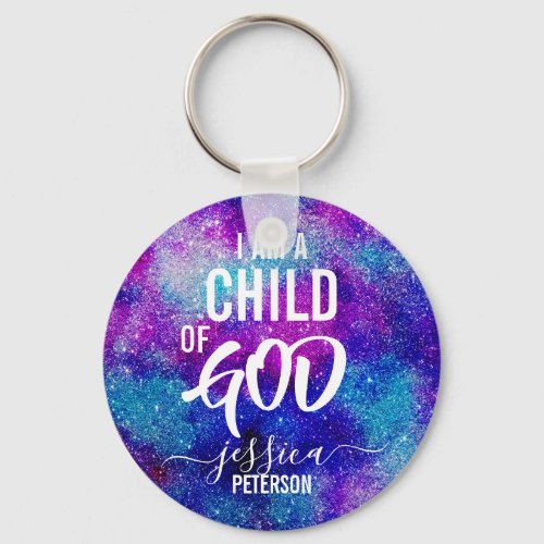 I AM A CHILD OF GOD Keychain