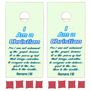 I Am a Christian Cornhole Set