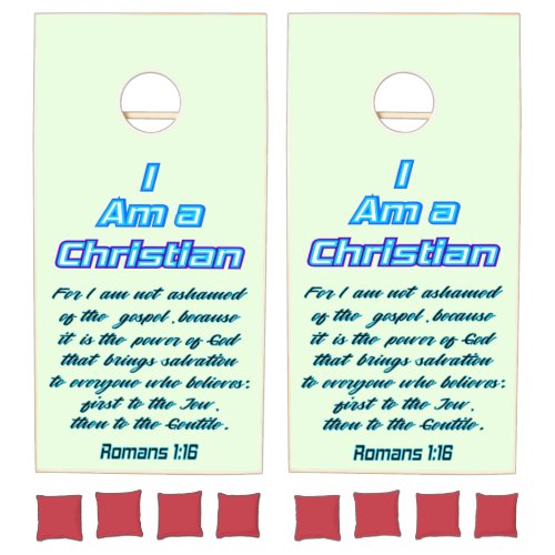 I Am a Christian Cornhole Set